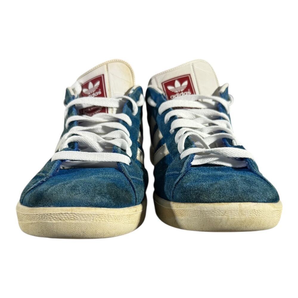 adidas Grand Prix Suede Blue White Classic Tennis Sneakers Men’s 11.5 Vintage - Picture 2 of 8